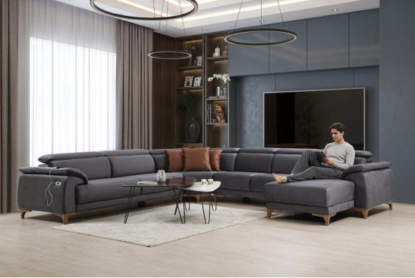 Living room corner sofa U-shaped upholstery furniture sofa couch modern furniture design