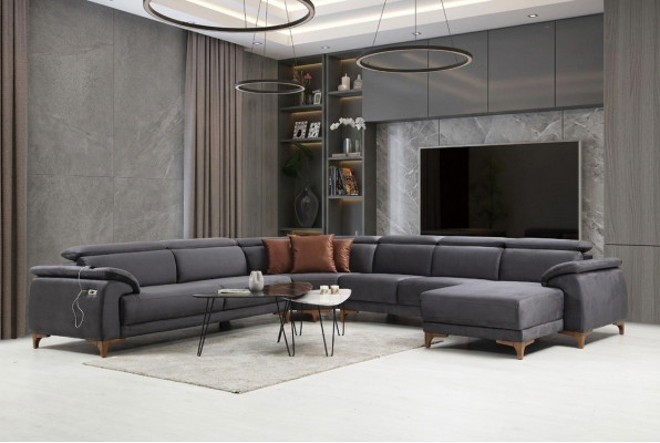 Living room corner sofa U-shaped upholstery furniture sofa couch modern furniture design