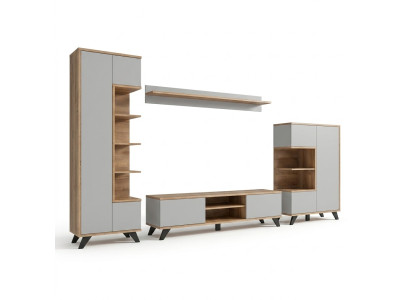 Modern 4-piece wall living room TV shelf set
