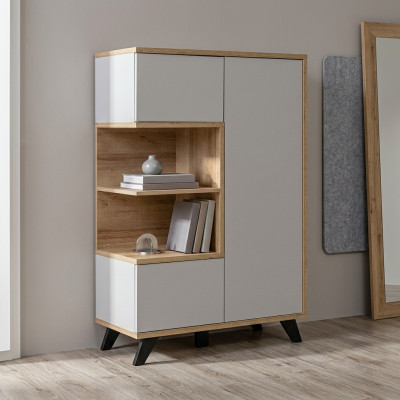 Living room bookshelf wood office cabinet shelf luxury wooden furniture design