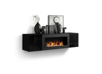 Luxury living room furniture wall cabinet design fireplace hanging cabinet