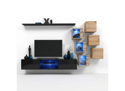 Wooden furniture modern wall unit designer living room furniture TV stand wall cabinet