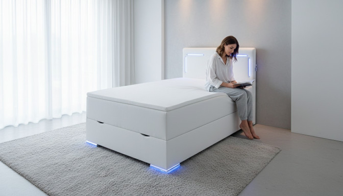 Bedroom bed upholstery furniture luxury furnishings new modern design