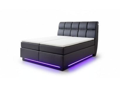 Upholstered bed bed upholstered furniture designer double luxury design 180x200cm faux leather