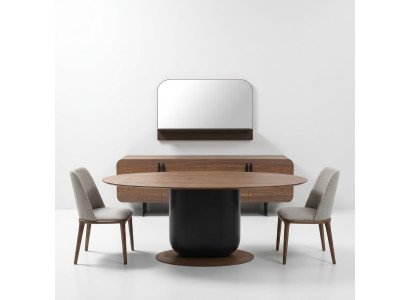 Dining room set 6-piece dining table chairs dining group sideboard cabinet furniture