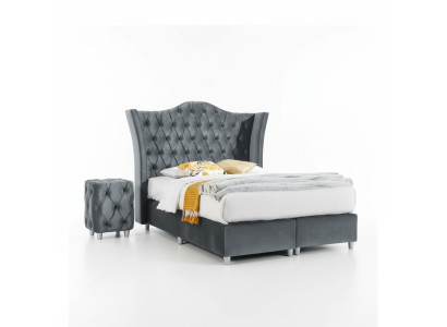 Designer suite bedroom set luxury bed 2x nightstand wood completely new