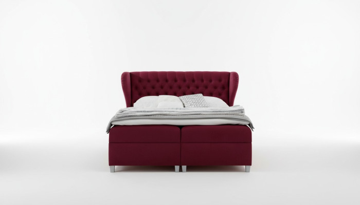 Luxury box spring bed double beds wood furnishings upholstered bed modern design