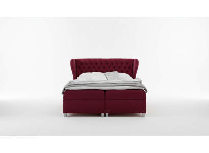 Luxury box spring bed double beds wood furnishings upholstered bed modern design
