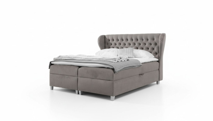 Chesterfield box spring bed luxury bedroom furniture modern upholstered bed