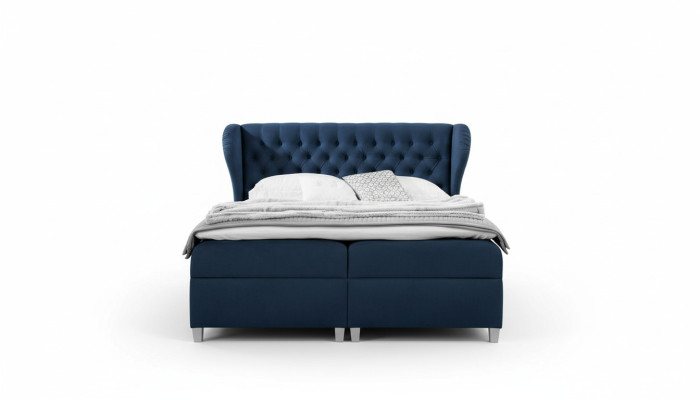 Luxury Box Spring Bed Bedroom Bed Upholstered Bed Modern 160x200cm Wood