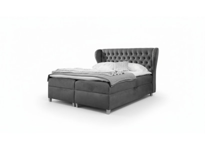 Luxury design box spring bed, upholstered bed, modern furniture, Chesterfield