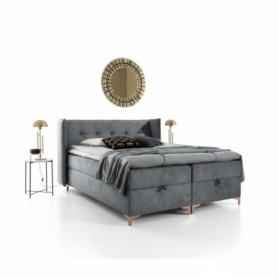 Box spring bed 160x200cm upholstery furniture luxury bed bedroom style modern