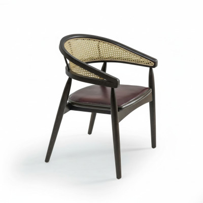 Design armchair brown wooden chair new furniture seat dining room decor