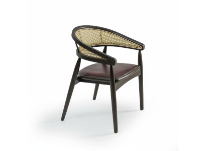 Design armchair brown wooden chair new furniture seat dining room decor