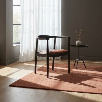 Design furniture chair with armrests wooden chair new furnishings upholstered seat