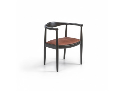 Design furniture chair with armrests wooden chair new furnishings upholstered seat