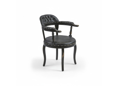 Luxury design upholstered chair with cushion seat dining room wood chair with armrests