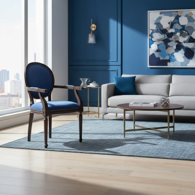 Classic style new dining chair, upholstered seat chair with armrests furniture