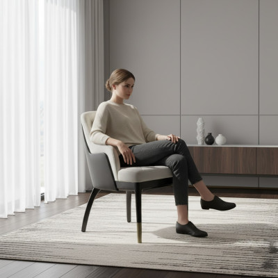 Chair with armrests designer luxury furniture dining room new furnishings