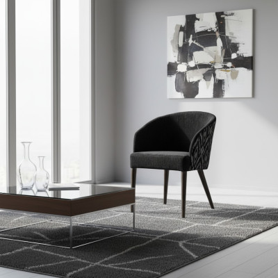 Chair with Armrests Designer Luxury Dining Room Upholstered Seat Wood Furniture