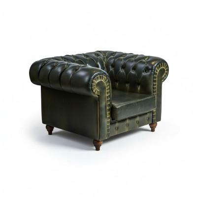 Chesterfield Armchair Green Modern Design Seat New Furniture Living Room