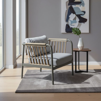 Chair Modern Gray Seat Living Room Design Furnishing New Furniture