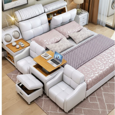 Multifunction Bed Modern Hotel Bed Multifunction Sound 180x200 Bluetooth