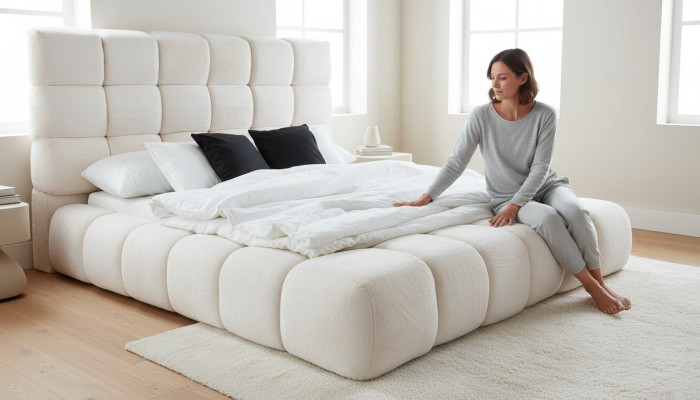 Bed double beds modern bed frame luxury design bed frame wood new