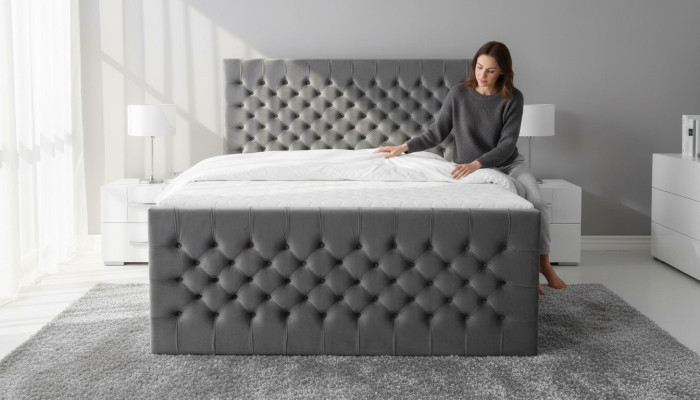 Luxury bedroom bed upholstery design luxury double hotel beds 160x200 cm