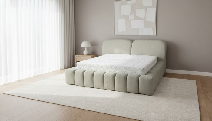 Luxury bed frame 180x200 cm color gray headboard beds bedroom furniture