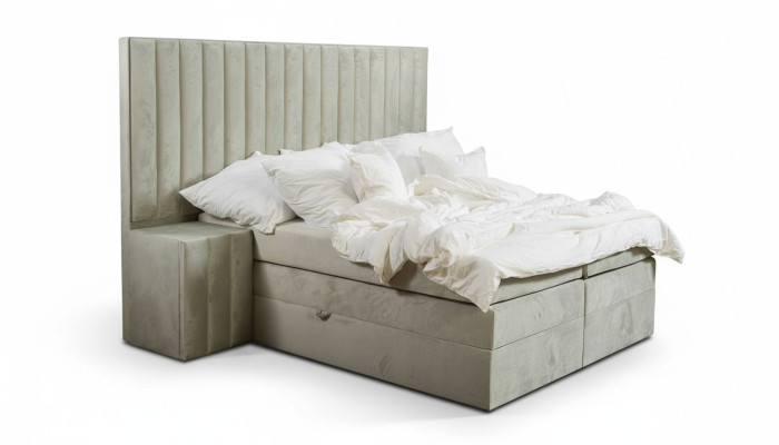 Luxury bedroom nightstand beds bed 3-piece complete set design furnishing