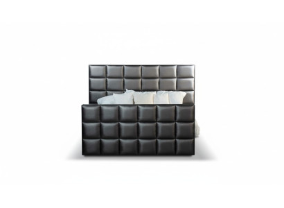 Bedroom beds, faux leather luxury bed, box spring bed 180 x 200 cm.