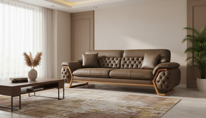 Sofa 3-seater Chesterfield couch upholstery living room sofas design adjustable