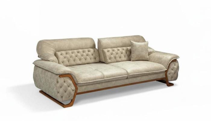 Chesterfield Adjustable Back Three-Seater Sofa Luxury Couch Furniture