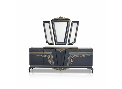 Sideboard Modern Dresser Cabinet with 3 Mirror Storage Baroque