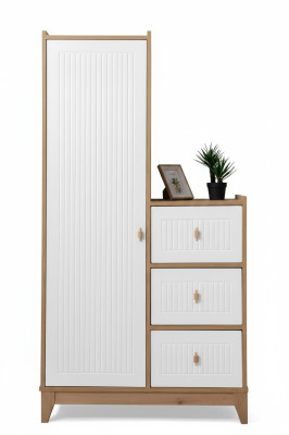 Luxurious wardrobe white wood closet design children's room novelty