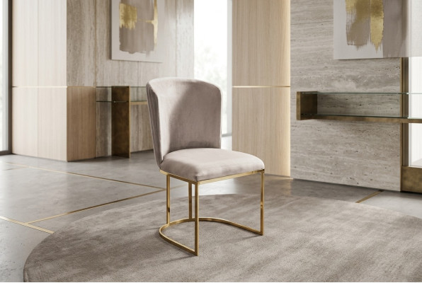 Chair Dining Chair Beige Kitchen Chair Armchair Luxury Modern Novelty