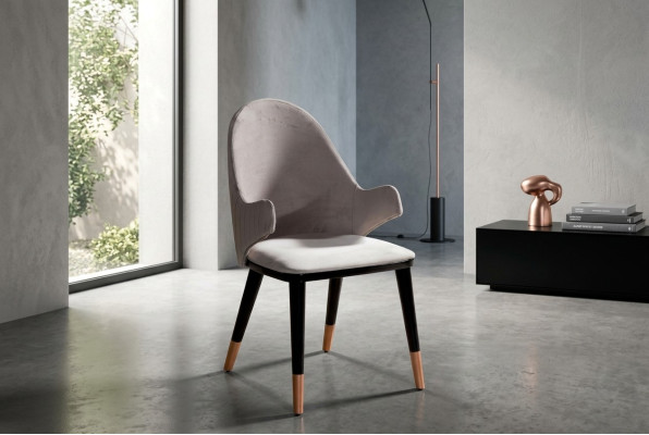 Stylish chair gray color comfortable upholstered furniture for the dining room new