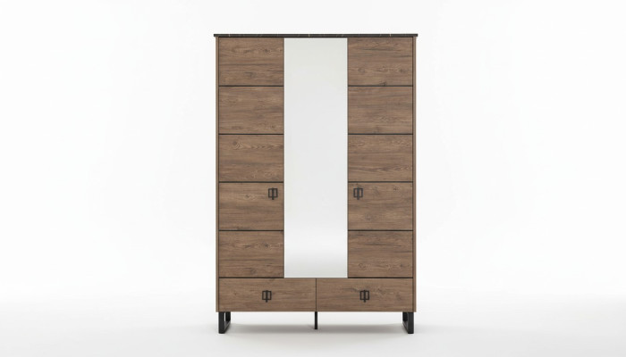 Brown wardrobe designer bedroom glass cabinet luxury wooden furniture