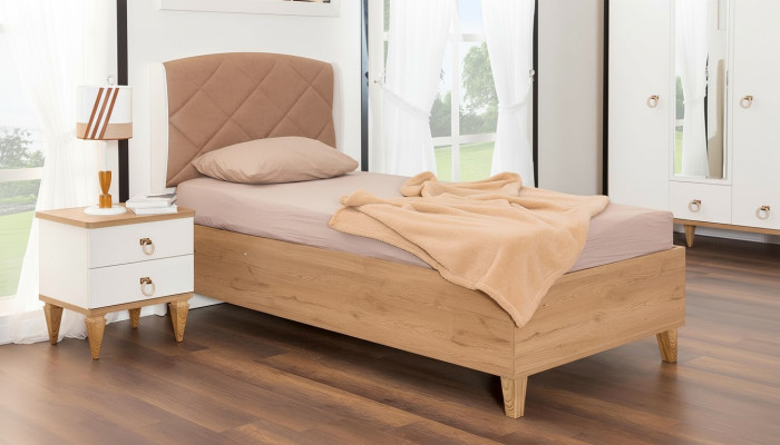 Brown cushion children's bed designer functional bed pull-out beds