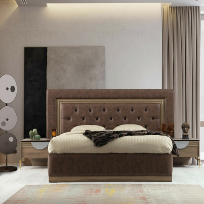 Bed 2x Nightstands 3-piece Bedroom Set Design Luxury Bedroom New