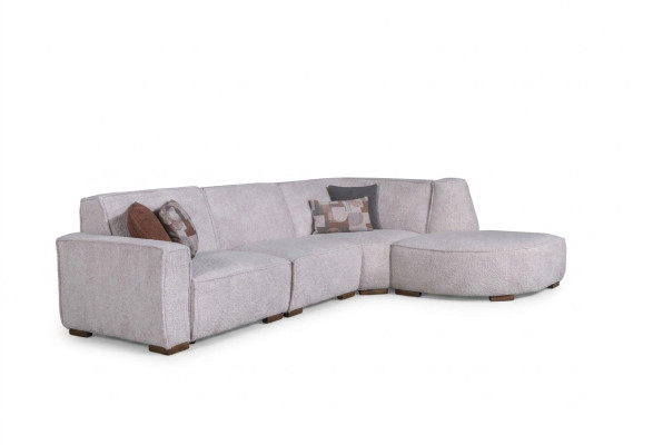 Exclusive white corner sofa L-shape living room designer couch modern furniture