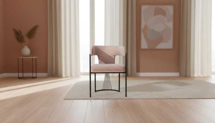 Beige designer chair metal chairs luxurious dining room upholstered chairs