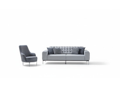 Exclusive living room set of 2-piece sofa set, 3-seater and armchair, new
