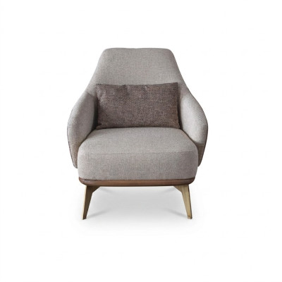Exclusive armchair living room textile single-seater design stylish wooden legs