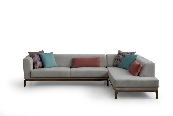 Gray L-shaped corner sofa living area living room couches luxury sofas
