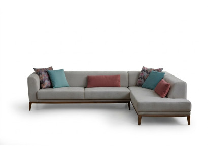 Gray L-shaped corner sofa living area living room couches luxury sofas