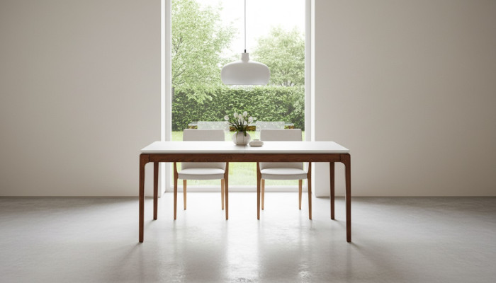 Exclusive designer dining table modern furniture in dining room white design