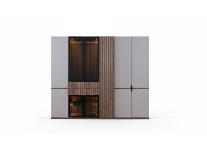Wardrobe Closet Bedroom Cabinets Modern Wood Luxury 260cm