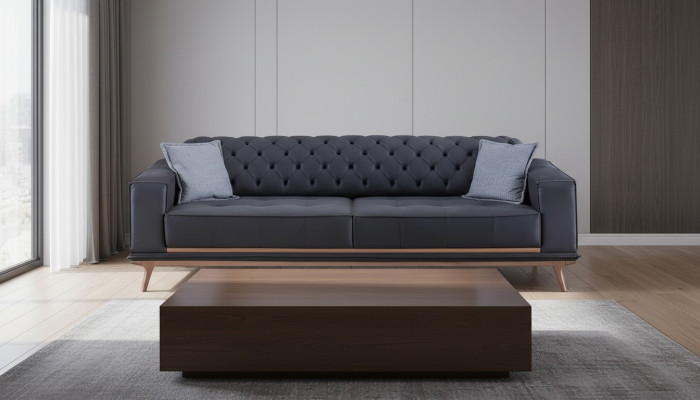 Sofa 4-seater design sofas upholstery fabric relax seating furniture modern